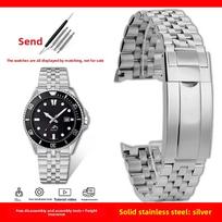 Nerūdijančio plieno dirželis 22mm Casio Duro MDV-106/B/G MDV-107-1A MTP-VD01 laikrodžiui, vyriškas metalinis apyrankė su įrankiais 22mm width sidabras