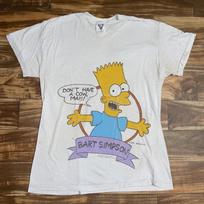Vintage 1990 Bart Simpsons Don't Have a Cow Man Single Stitch Graphic T-Shirt L XL