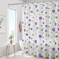 Mildew Proof Shower Curtain High Quality PEVA with 12 Hook Bathroom Curtain 180*150cm Thickened Printed Shower Curtain W90XH180cm