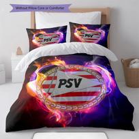 PSV Eindhoven Raštuotas patalynės komplektas Antklodė ir užvalkalai Pagalvės užvalkalas Namų dekoras Gimtadienio dovana (1 * antklodės užvalkalas + 2 * pagalvės užvalkalai, be šerdies) 135x200cm