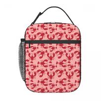 Lobster Pattern Cartoon Insulated Lunch Bag for Women Children Leakproof Food Boxes Thermal Lunch Box Tote One Size