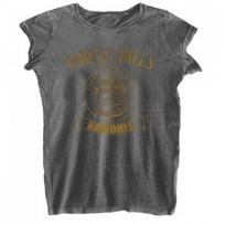 Ramones Womens_Ladies Forest Hills Burnout T-Shirt S juoda