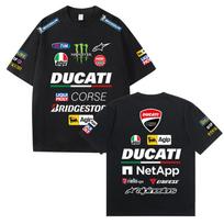 2026 m. vasaros Red Bull DUCATI F1 lenktyninio kostiumo marškinėliai – Laisvalaikio sportiški trumpomis rankovėmis gerbėjams S juoda