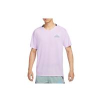 Nike Solid Color Casual Breathable Sweat-Absorbent Crew Neck Short Sleeve Raglan T-Shirt Men Tops Misty-Purple DV9306-511 L