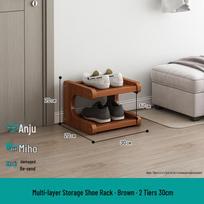 Multi-layer Shoe Rack for Home, Dorm, or Rental Room – Space-Saving Entryway Storage Solution arbatos spalva/30cm spalva