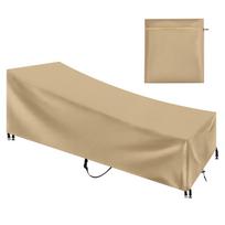 Lauko gultų užvalkalai Vandeniui atsparūs 210D tvirti Terasos rotango gulto kėdės užvalkalas Anti-UV Lauko sodo gulto užvalkalas 210x75x40x80CM chaki