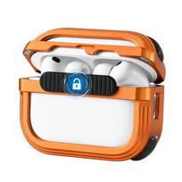 Oatsbasf Metal Hollow Case for AirPods Pro 3 (2025)  Powerful Drop Protection One Touch Open Compatible With MagSafe Charging oranžinė