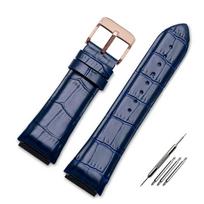 22 mm mėlynas tikros odos laikrodžio dirželis GUESS W0040G3 W0247G3 W0040G7 serijai, karvės odos laikrodžio apyrankė, vyriška riešo apyrankė 22mm