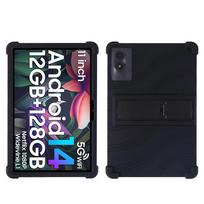 BlackView Tab 90 Wifi 10,92 colio planšetinio kompiuterio dėklas Super smūgiams atsparus silikoninis apsauginis dėklas su stoveliu, skirtas BlackView Tab90 11  Minkštas Tab 90 Wifi 10.92 juoda