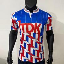 Retro Ajax 89-90 išvykos futbolo marškinėliai - Trumpomis rankovėmis Small mėlyna