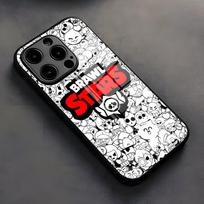 B-Brawls S-Stars telefono dėklas IPhone 17 Pro Max 16 15 14 Pro Max 13 11 X Xs Xr 8 7Plus Stiklinis dangtelis iPhone 16