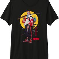 CYBERPUNK HIP HOP SAMURAI CAT MASK Premium T-Shirt S juoda
