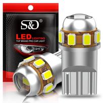 2Pcs W5W T10 LED Bulbs CANBUS No Error 9SMD 3020 Led Chips 194 168 Car Interior Side Light Auto Map Dome Lights License Plate Lamp 6000K White 12V 24V