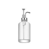 Skaidraus stiklo 16 oz kavos sirupo dozatorius su patobulintu siurbliu, kavos baro priedai, namams 1Pc Silver