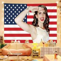 1pc Lana Del Rey Colorful Hippie Psychedelic Bedroom Dorm Decor Aesthetic 74x94cm(29x37in)