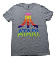 Atari Vyrų Rainbow Logotipo Marškinėliai Naujas S 2XL