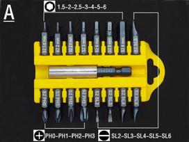 17Pcs S2 Alloy Steel Security Tamper Proof Torx Hex Star Bits Set Magnetic Holder Slotted Cross Head Screwdriver Bit