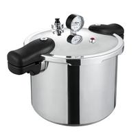 Didelės talpos 32cm 22QT Komercinis kompozitinio dugno slėgio ribojimo vožtuvo matuoklis Aliuminio lydinio slėginė konservavimo viryklė sidabras