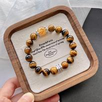 10Mm High Quality Natural Citrine Tiger'S Eye Design Bracelet Bracelet