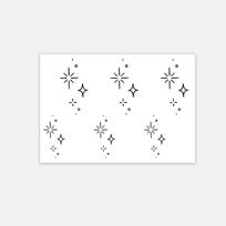 Herbal Juice Small Picture Stars Twinkling Tattoo Sticker Semi-Permanent Waterproof Lasting Non-Reflective Tattoo Sticker 10*7