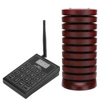 Restaurant Wireless Pager Calling System for 1 Keypad Sender 10 Receiver UK Plug