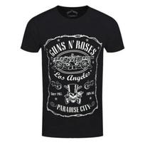 Guns N Roses Unisex Adult Paradise City Label T-Shirt S juoda