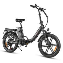 SAMEBIKE CY20 Pro sulankstomas elektrinis miesto dviratis su 36V 13Ah baterija, Shimano 7 pavarų tamsiai mėlyna spalva