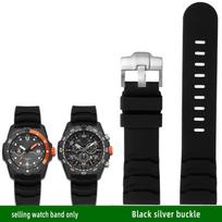Aukštos kokybės guminė laikrodžio apyrankė 24 mm vyriška juoda oranžinė mėlyna skirta Luminox silikoninė apyrankė 3749/3141 laikrodžio apyrankė 24mm