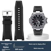 Skirta Casio G-SHOCK GST-S130/S110/S120/W130L GST-210/B100/W300 Tikros odos laikrodžio dirželis apyrankė Vyriškas nailoninis laikrodžio dirželis 26mm 26mm