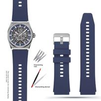 Zenith mechaniniam laikrodžiui DEFY serijos minkštas pakeltas silikoninis laikrodžio dirželis vyriškas 95.9000.670 Apyrankė 25x22mm Guminis riešo dirželis 25x22mm