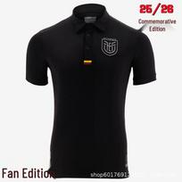 Ekvadoro 25/26 rinktinės futbolo apranga: Juodas Commemorative Fan Edition Polo marškinėlis XXL