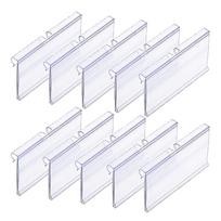 50 vnt. skaidrūs plastikiniai etikečių laikikliai vielinėms lentynoms, mažmeninės prekybos kainų etiketėms, 8 cm x 4 cm krepšelių etiketės, spaustukai etiketėms sandėliavimo dėžėms - RiRi