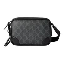 Gucci Zipper Closure Brand Print Fabric Mini Shoulder Bag Women shoulder bag Black 821217-FAED4-1000 Basic Set (Bag+Dust Bag)