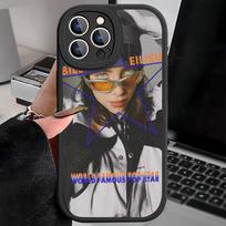 Pop E-Eilish Žvaigždė B-billie Skirta IPhone 16 15 14 13 12 11 Pro Max Plus Atsparus smūgiams Odinis Minkštas Telefono Dangtelis iPhone 16 plus