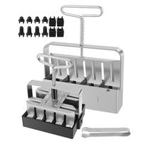 2Pcs Seedling Soil Block Maker with Clips Soil Blocking Tool Stainless Steel Garden Seeding Tool for Greenhouse Yard Accessories