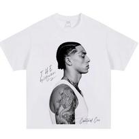 Central Cee Grafinis T-shirt Unisex Minimalistinis Stilius Per dydį Dėvimas T-shirt Hip Hopo Atlikėjo Gerbėjų Prekės Kvėpuojantis Medvilninis Streetwear Atsitiktinis Viršutinis Drabužis S gray