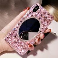 Glitter Rhinestone Phone Case For XiaoMi 15 Ultra 14 Pro 14T 14A Plus 13 Lite 13T 12 12T 12S 12X 5G Bling Crystal Diamond Cover XiaoMi 15 rožinė