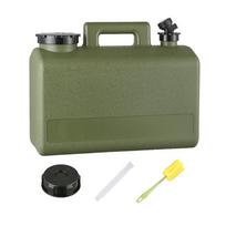 20L Drinking Water Bucket with Faucet Water Dispenser Carrier Large Capacity Water Storage Tank for Vehicle Car Camping žalia