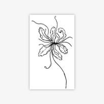 Ink Flower Tattoo Sticker Waterproof And Long-Lasting High-End Feeling Simple Small Fresh Arm Tattoo Sticker 9*15