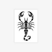 Advanced Sense Y2K Dark Personality Domineering Scorpion Men'S Tattoo Sticker Waterproof 7*10CM