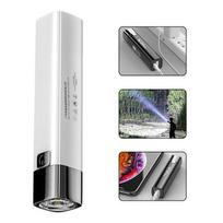 Žibintuvėlis su USB įkrovimo kabeliu Ultra Bright LED mažas žibintuvėlis, 3 apšvietimo režimai, mini, 2 viename 1 PCS balta