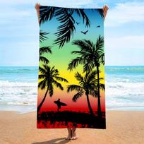 Beach Towel Pattern Printed Absorbent Bath Towel Versatile 70*140