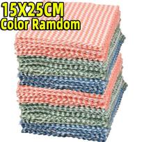 1/100PCS Super Absorbent Dishcloths Coral Fleece Cleaning Cloths Thickened Kitchen Washing Dish Rags Glass Windows Wipe Towel 10PCS