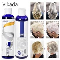 Purple Shampoo for Ash-Blonde Hair Care After Bleaching to White Gold