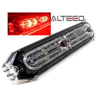 ALTEED Slim LED Flashlight Bar with 24 Patterns and Synchronization Compatible with Automotive Vehicles Small, Function, 12V-24V (Red)