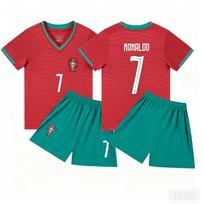 2627 Ronaldo 7 Vasariniai Oversized Trumpomis Rankovėmis Futbolo Džersio Rinkinys 3D Spausdinti Marškinėliai Suaugusiems/Vaikams Viršutinis Kostiumas 100 cm