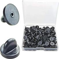 100/50pcs PVC Rubber Pin Backs Butterfly Clutch Tie Tack Lapel Holder Clasp Pin Cap Keepers for Uniform Badges Replacement 50pcs juoda