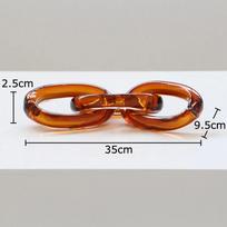 Amber Color Twisted Knot Chain Glass Chain Cluster Ornaments Desk Decoration Chain Knot Crafts Sculpture Room Aesthetic Decor