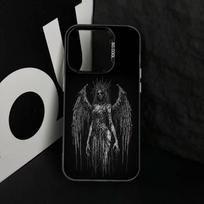 G-Gotikinis Cyber Sigil telefono dėklas, skirtas iPhone 17,16,15,14,13,12,11 Plus,Pro Max,XS, Spalvingas Sidabrinis Juodas Dangtelis iPhone16e