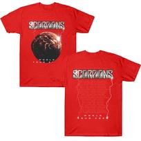 Scorpions Grįžta Tour 2026 Marškinėliai Metal Scorpions Medvilniniai Marškinėliai Trumpomis Rankovėmis Hard Rock Grupės Marškinėliai Apvalia Apykakle Drabužiai Anime Marškinėliai XS raudona